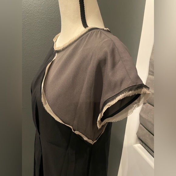 Runway Asymmetrical Cold Shoulder Color Block Tunic Dress size XS BCBGMAXAZRIA - Picture 3 of 8